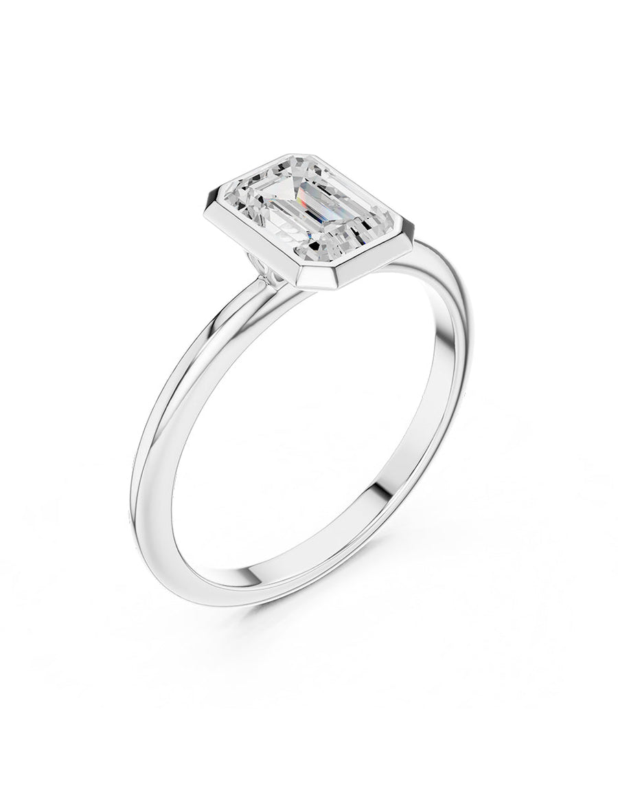 Anillo de Compromiso - solitario - AMORE105-EM-CZ
