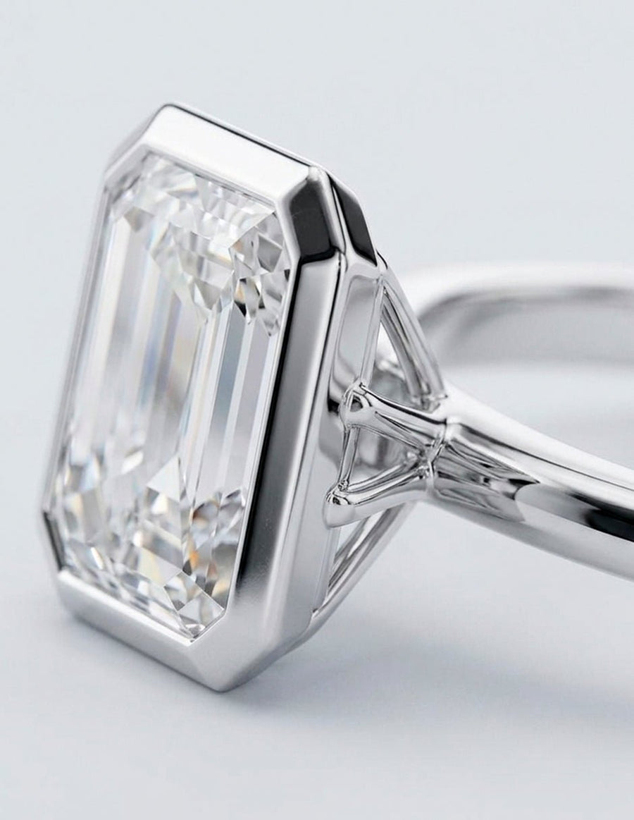 Anillo de Compromiso - solitario - AMORE105-EM-CZ