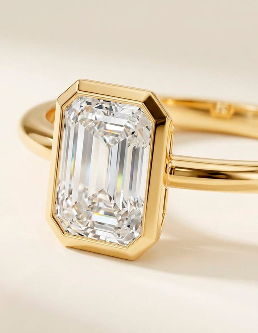 Anillo de Compromiso - solitario - AMORE105-EM-CZ