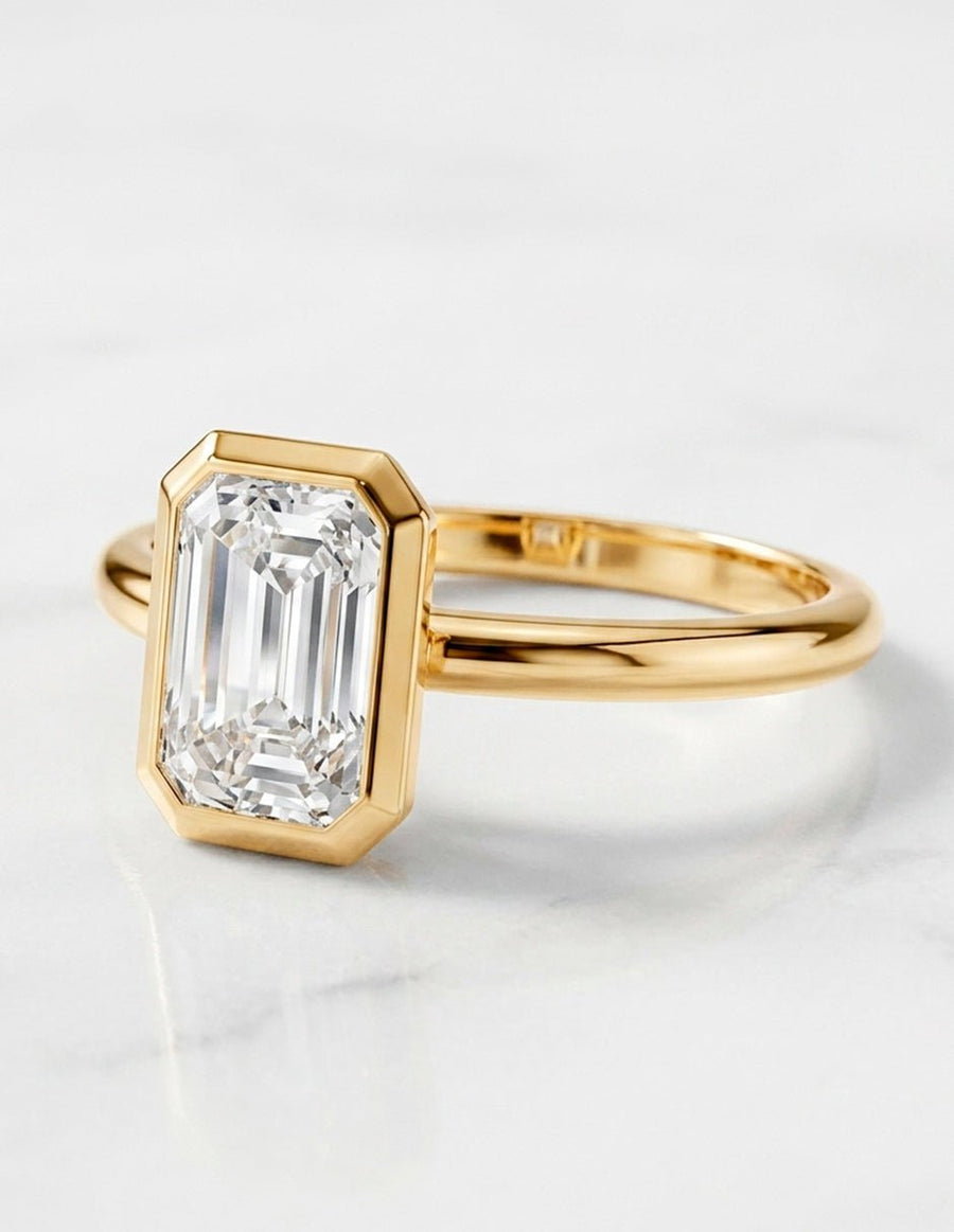 Anillo de Compromiso - solitario - AMORE105-EM-CZ
