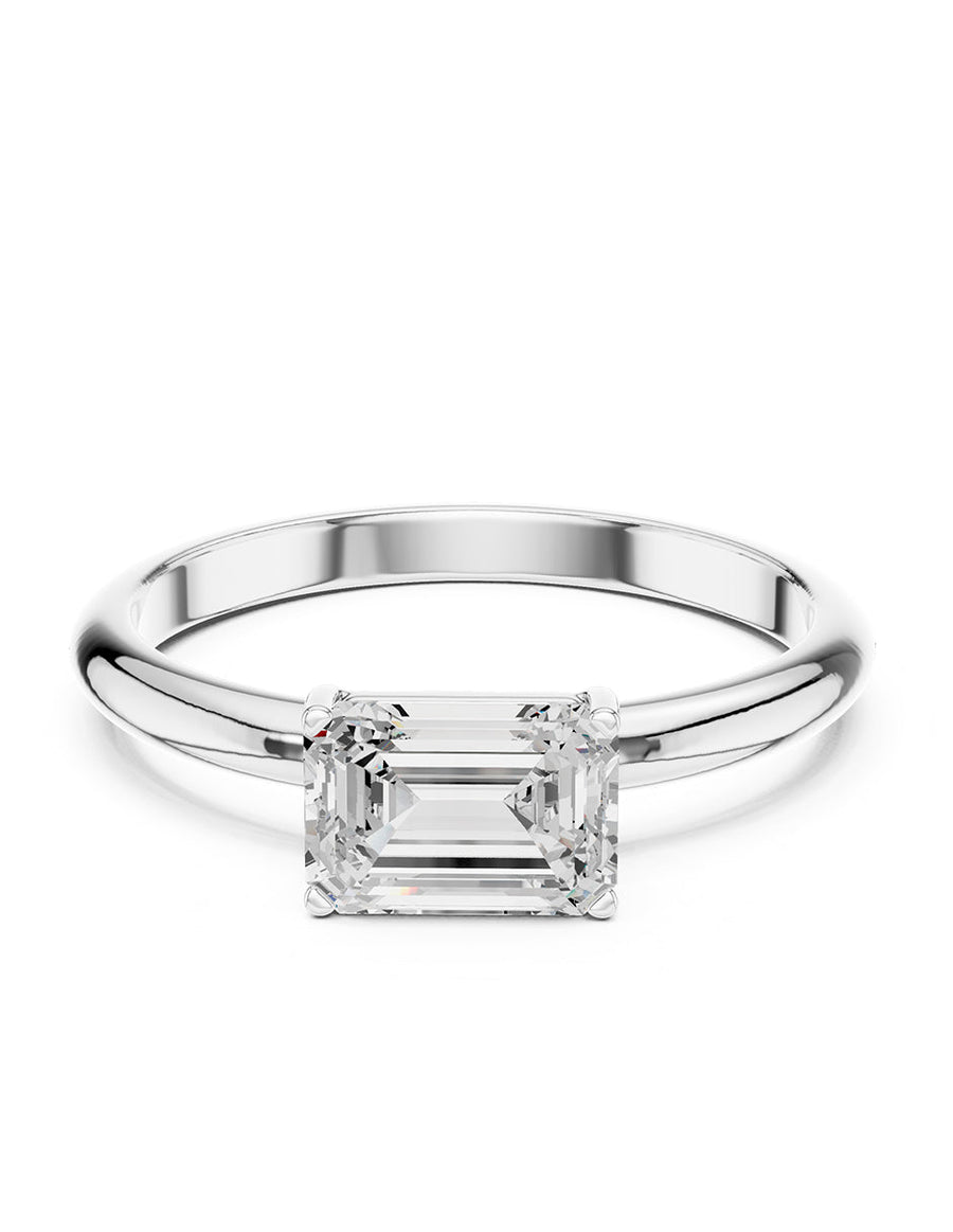 Anillo de compromiso - tres piedras - AMORE545-RD-LG