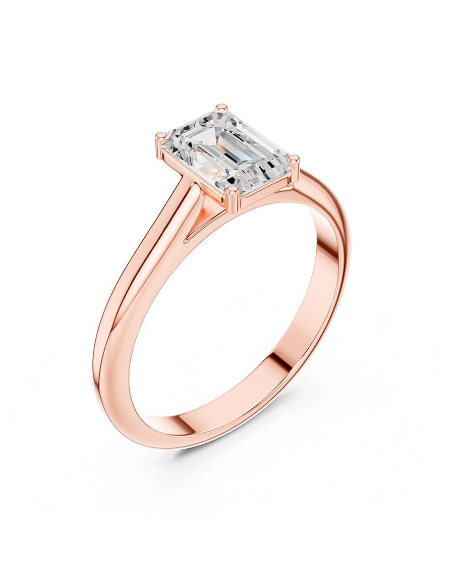 Anillo de Compromiso - solitario - AMORE107-EM-CZ