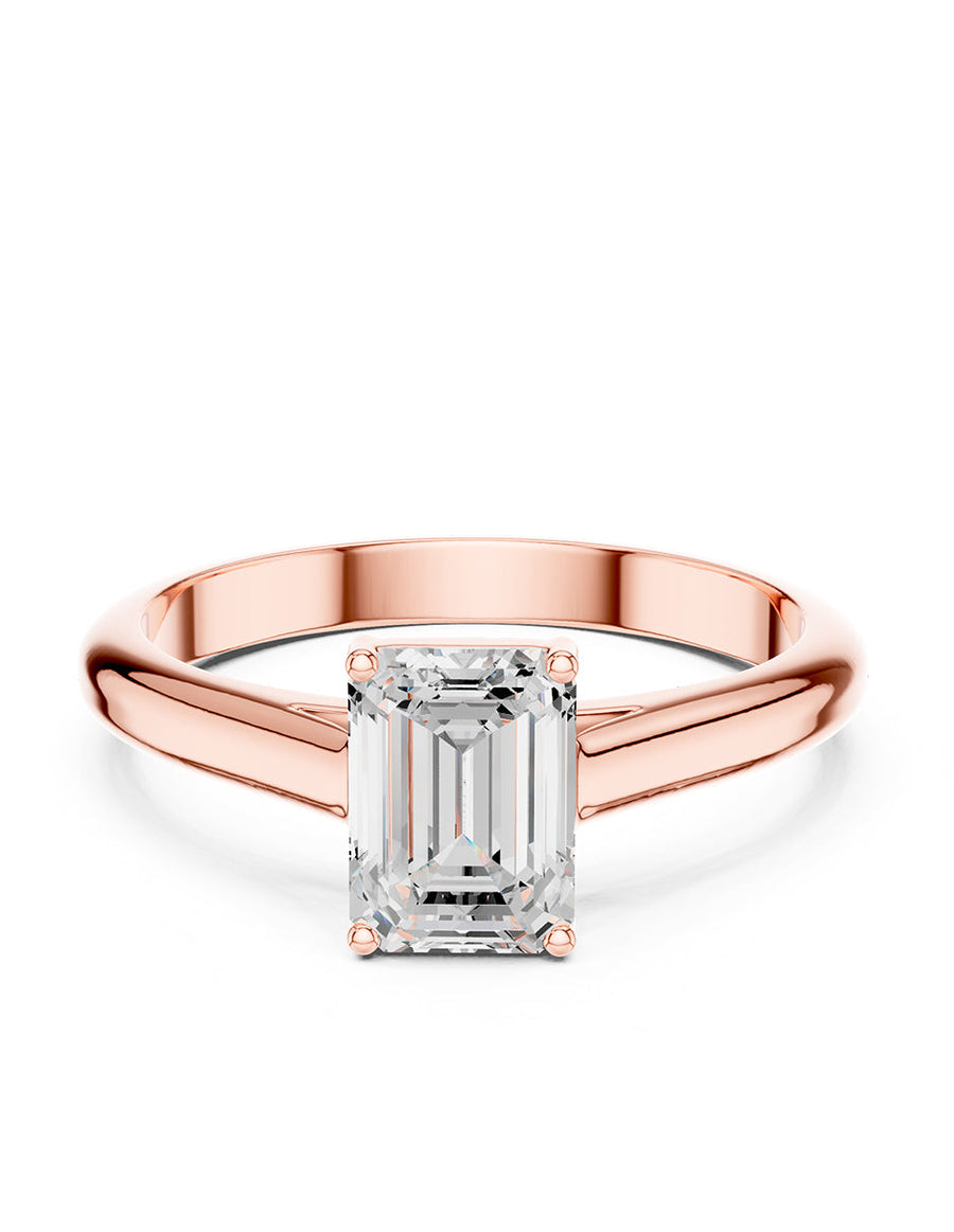 Anillo de compromiso - solitario - AMORE107-EM-LG