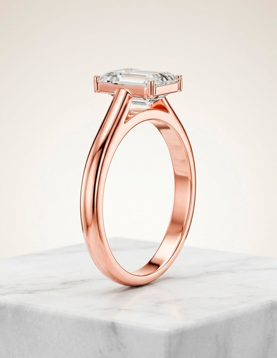 Anillo de Compromiso - solitario - AMORE107-EM-CZ