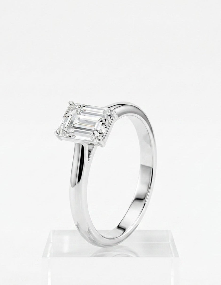 Anillo de Compromiso - solitario - AMORE107-EM-CZ