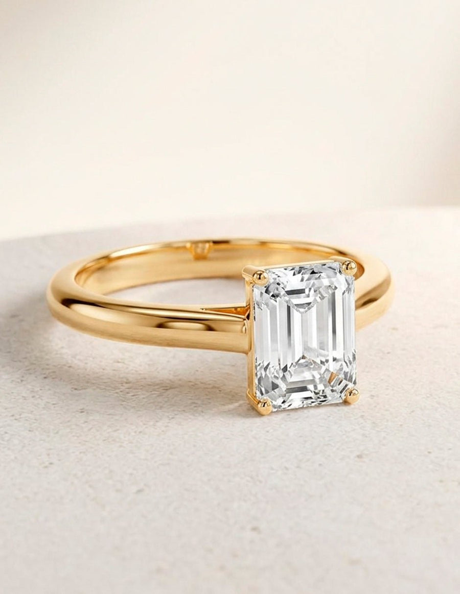 Anillo de Compromiso - solitario - AMORE107-EM-CZ