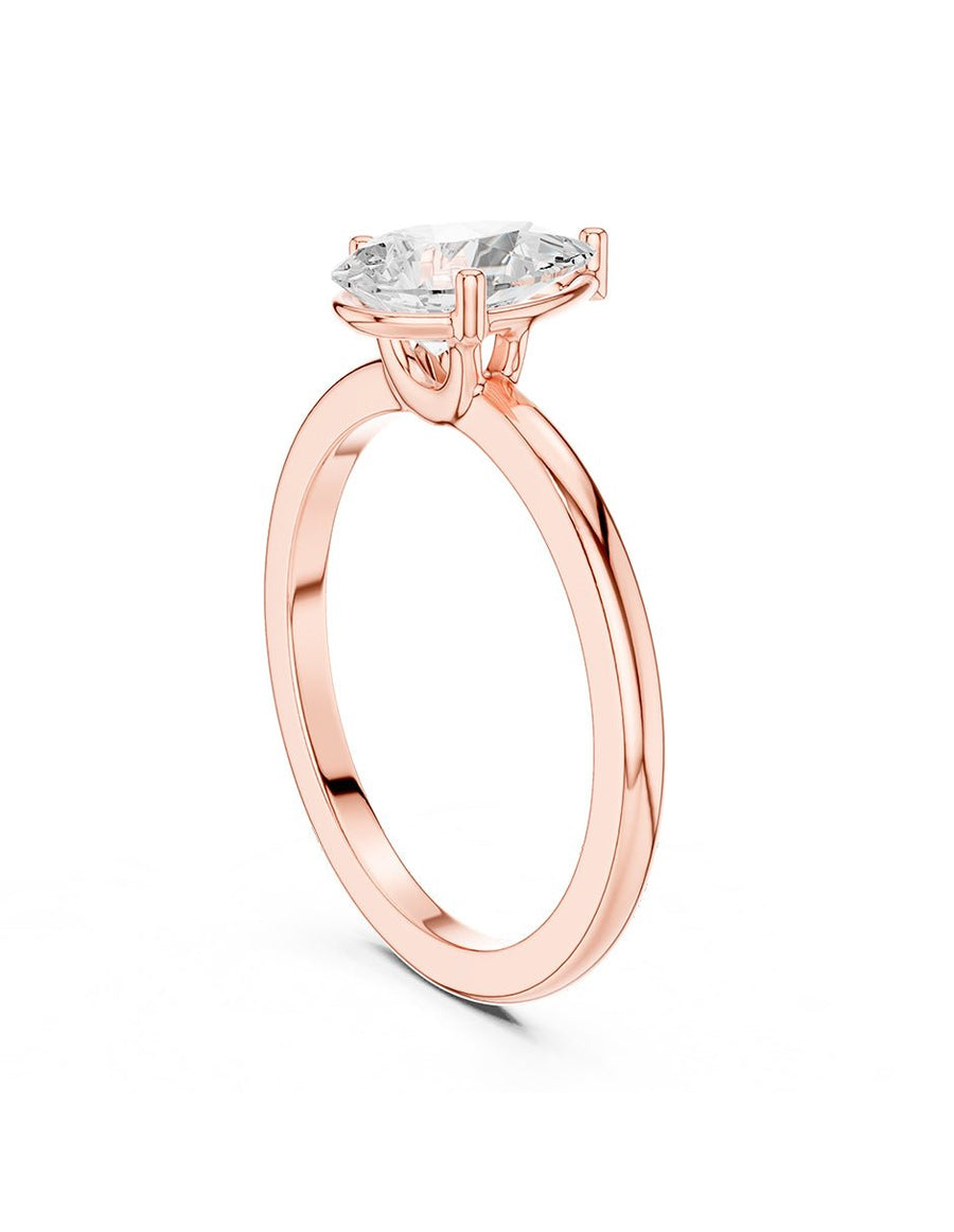 Anillo de Compromiso - solitario - AMORE108-PE-CZ
