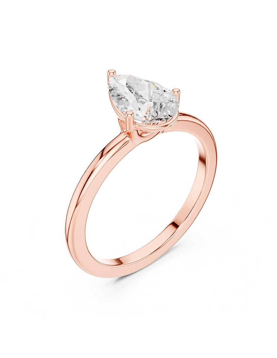 Anillo de Compromiso - solitario - AMORE108-PE-CZ