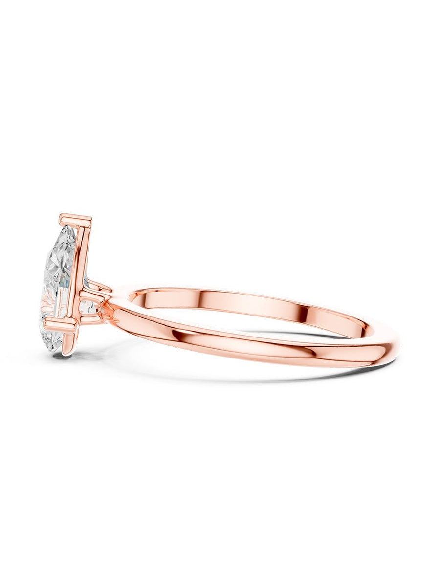 Anillo de Compromiso - solitario - AMORE108-PE-CZ