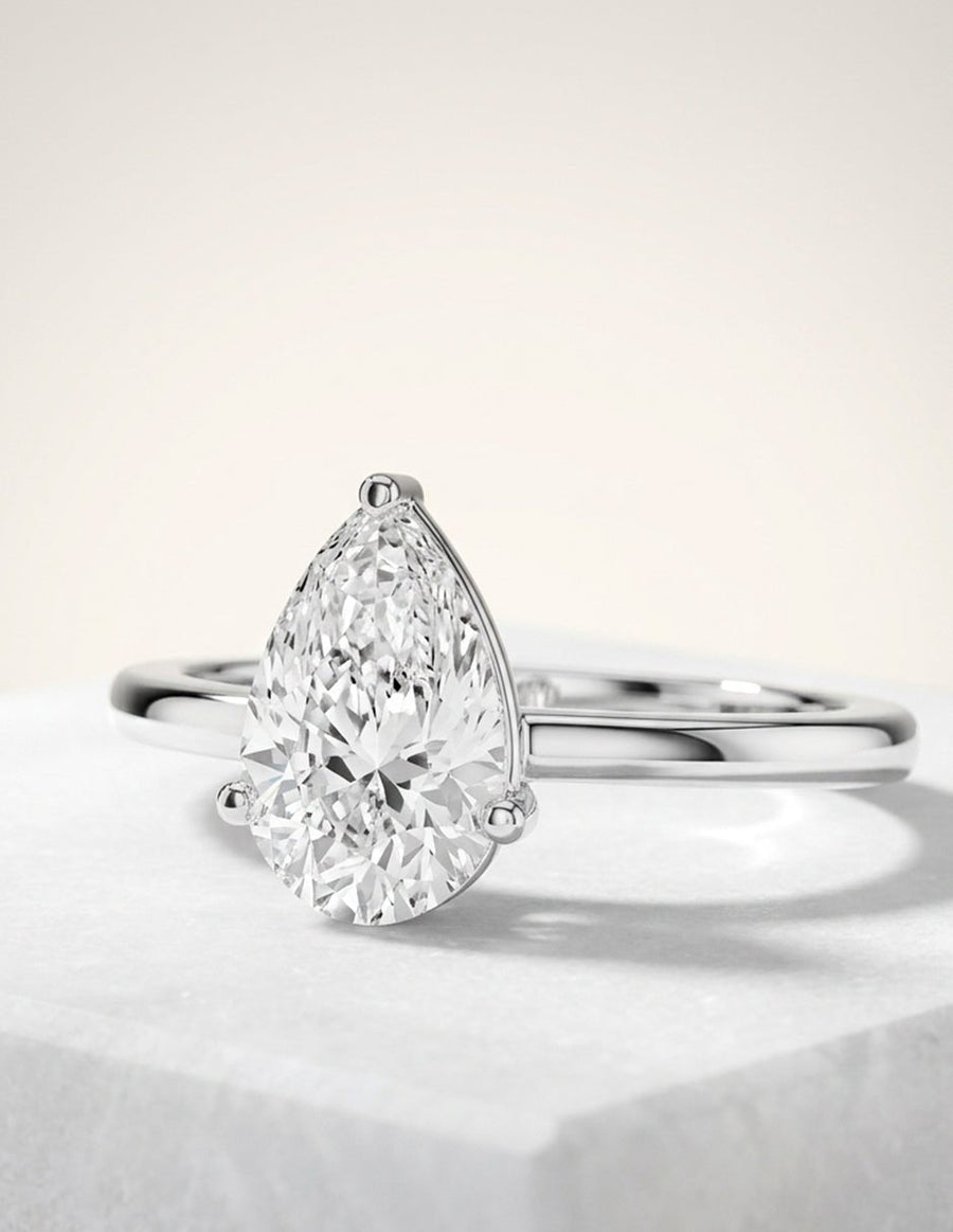 Anillo de Compromiso - solitario - AMORE108-PE-CZ