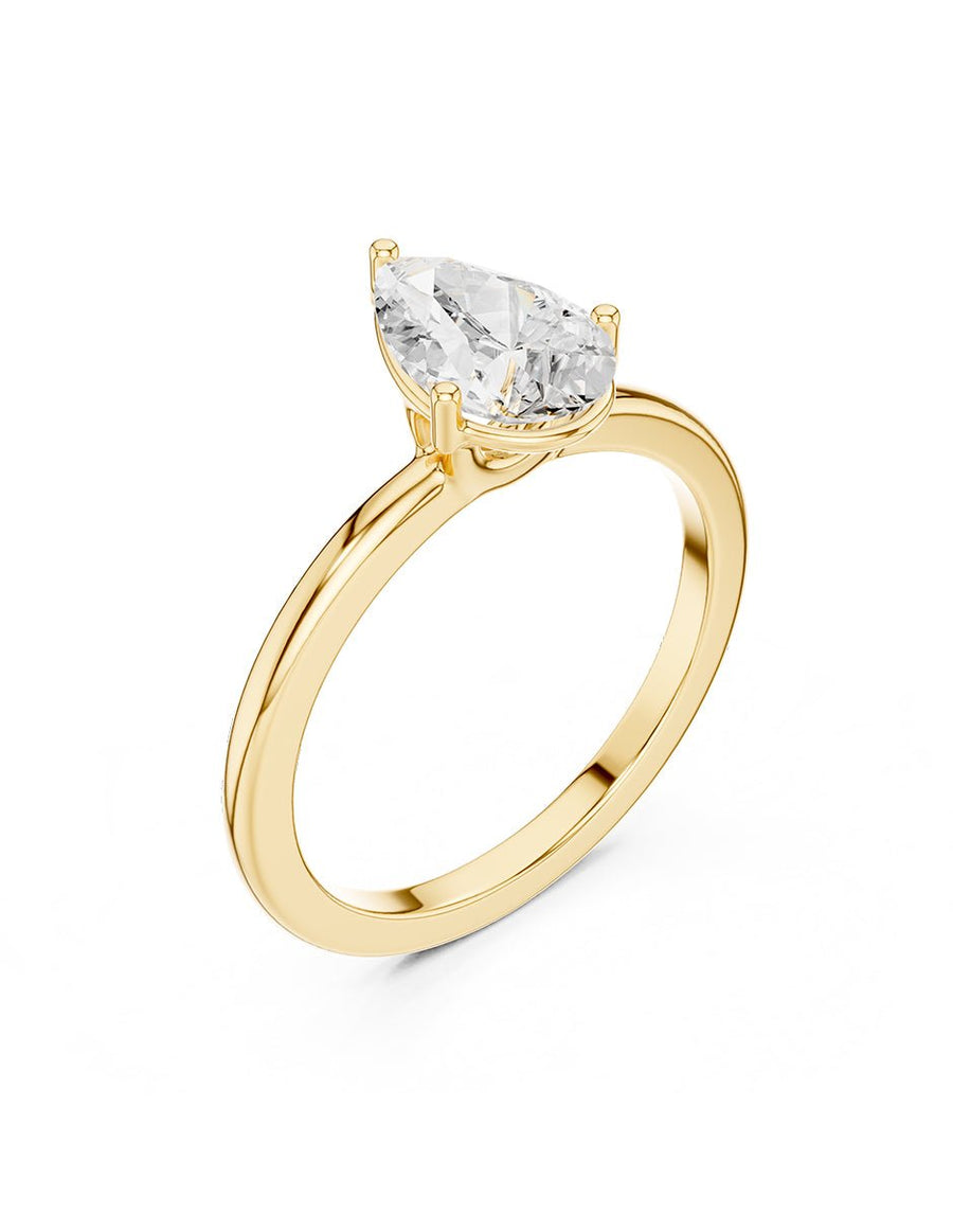 Anillo de Compromiso - solitario - AMORE108-PE-CZ