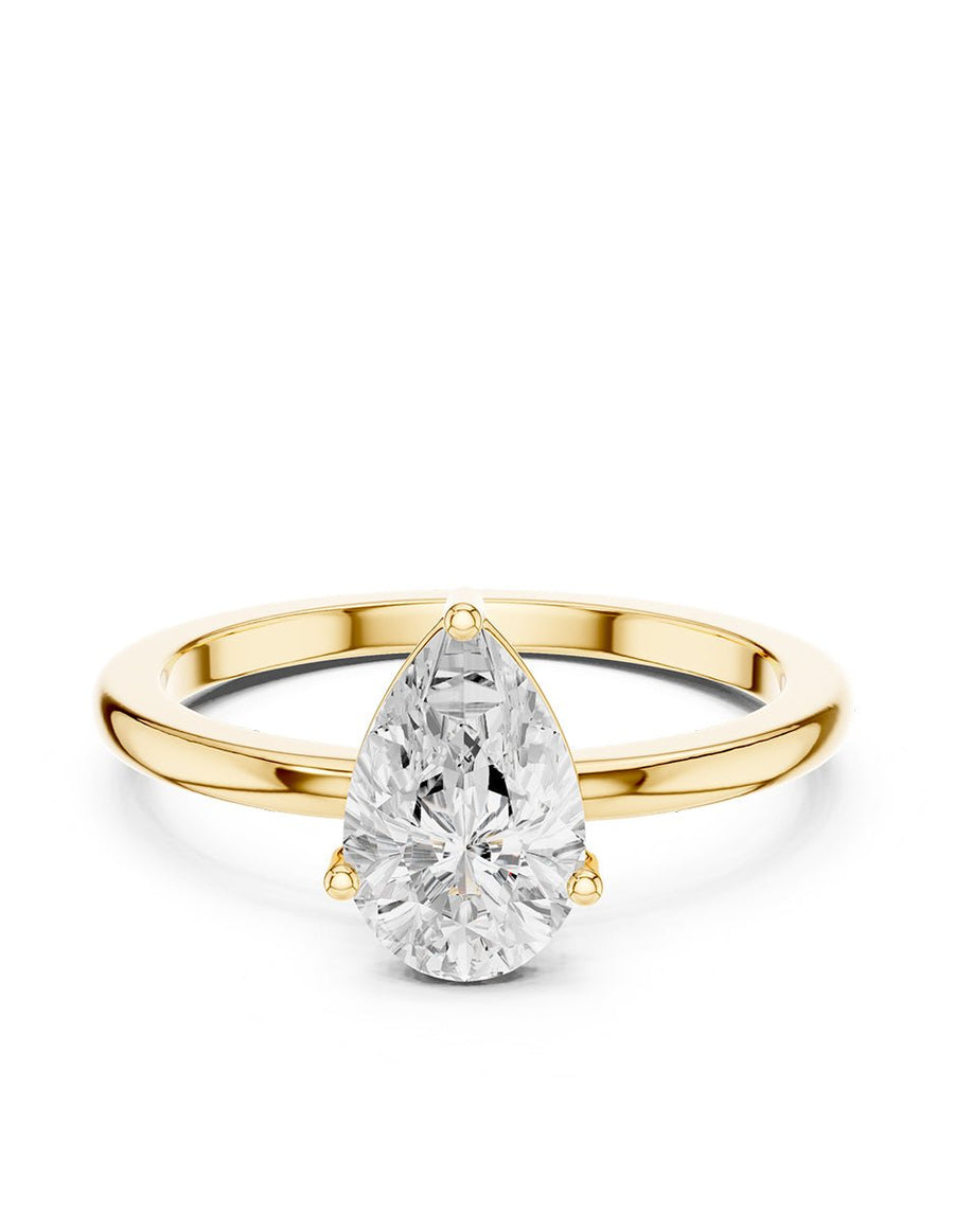 Anillo de Compromiso - solitario - AMORE108-PE-CZ