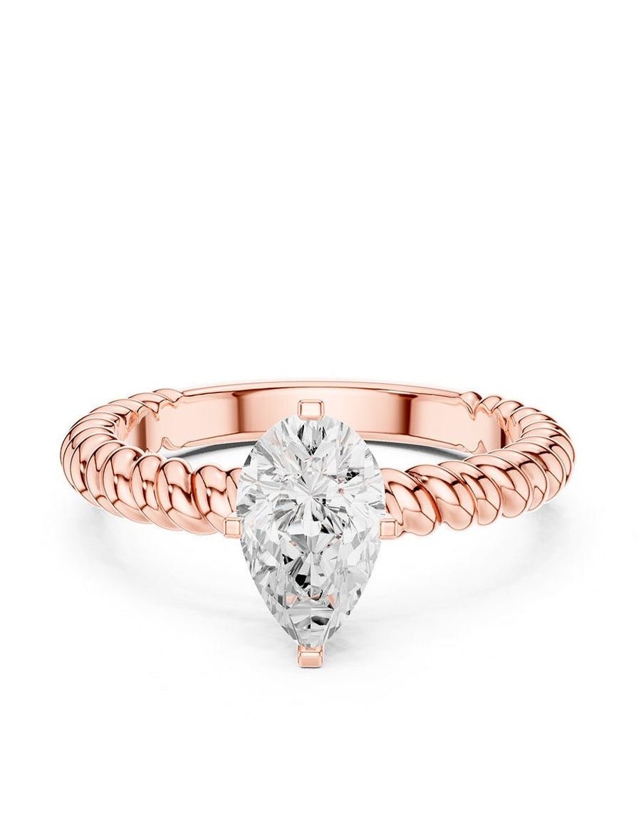 Anillo de Compromiso - solitario - AMORE109-PE-CZ