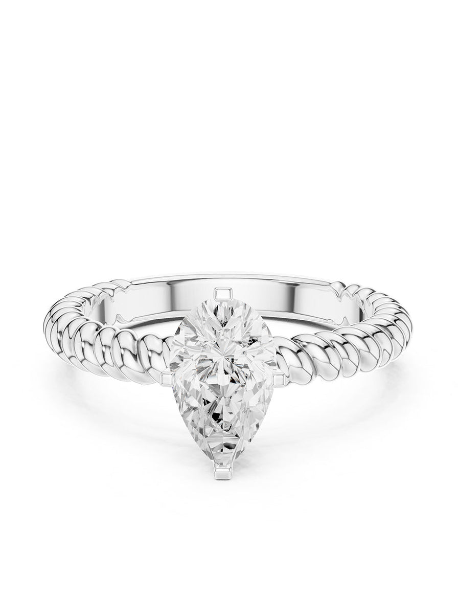 Anillo de Compromiso - solitario - AMORE109-PE-CZ