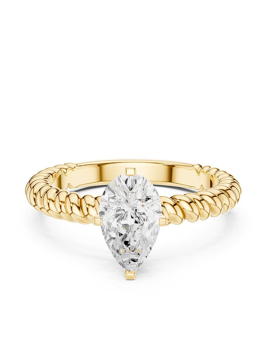 Anillo de Compromiso - solitario - AMORE109-PE-CZ