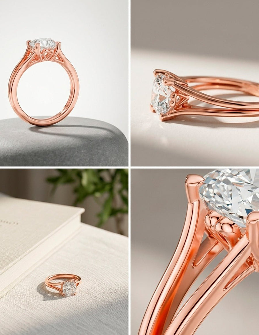 Anillo de Compromiso - solitario - AMORE111-CU-CZ