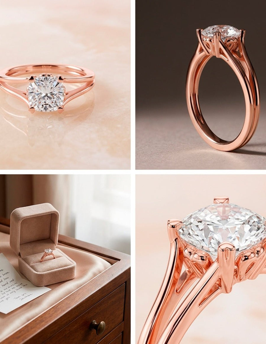 Anillo de Compromiso - solitario - AMORE111-CU-CZ