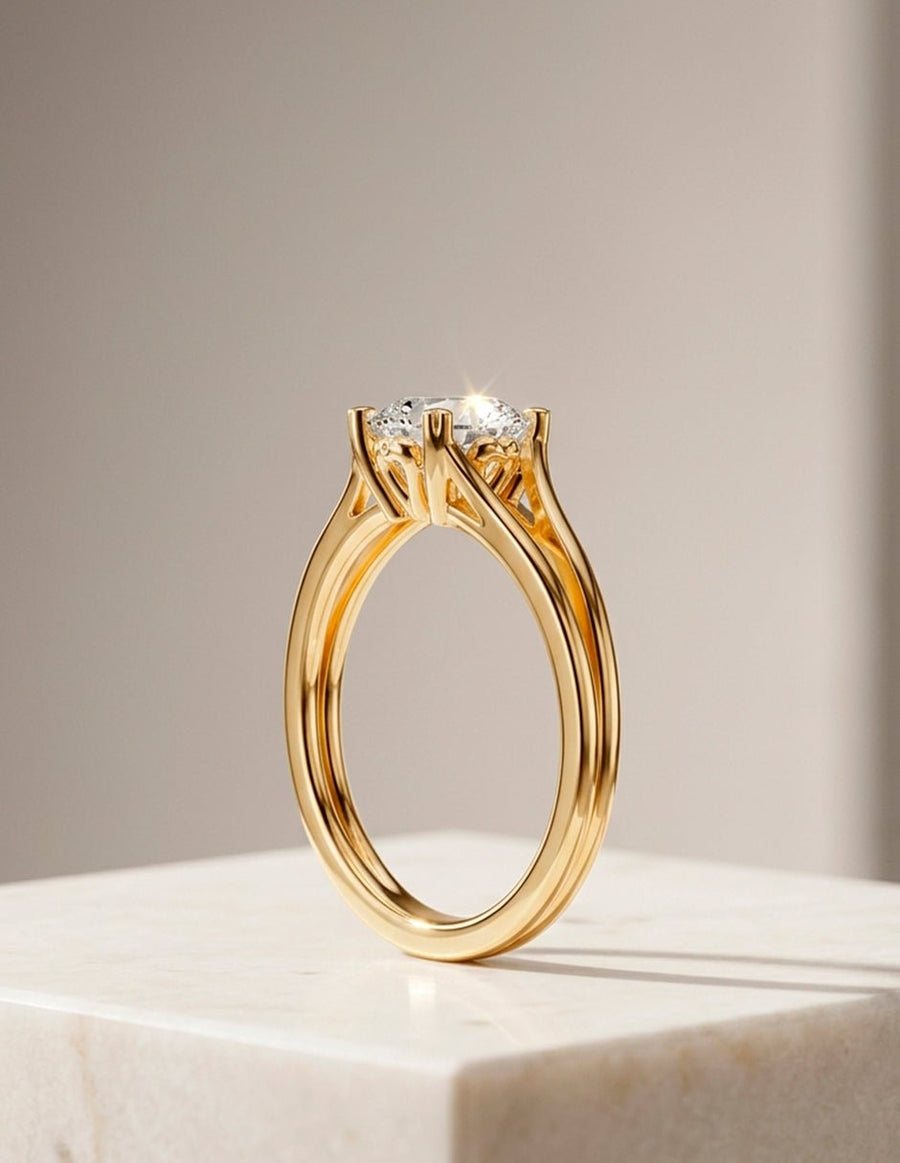 Anillo de Compromiso - solitario - AMORE111-CU-CZ