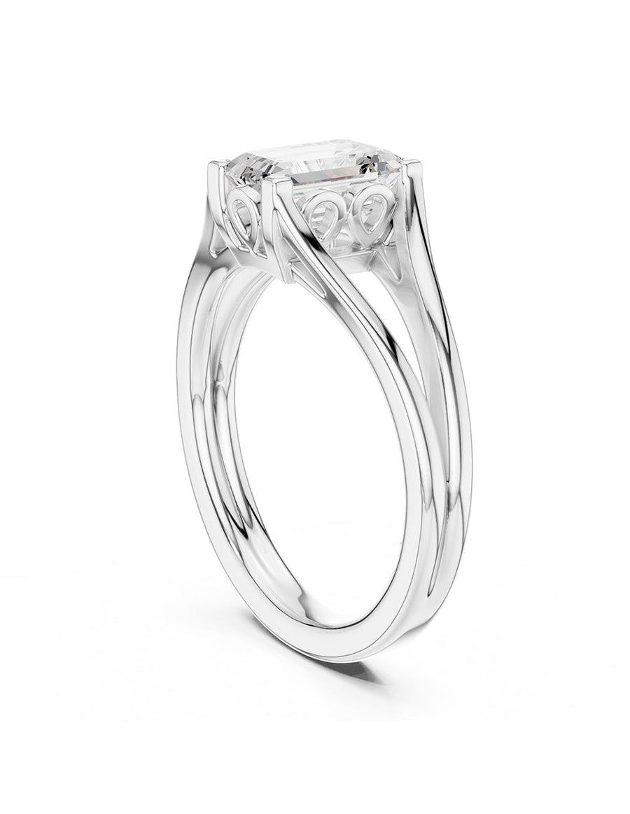 Anillo de Compromiso - solitario - AMORE112-EM-CZ
