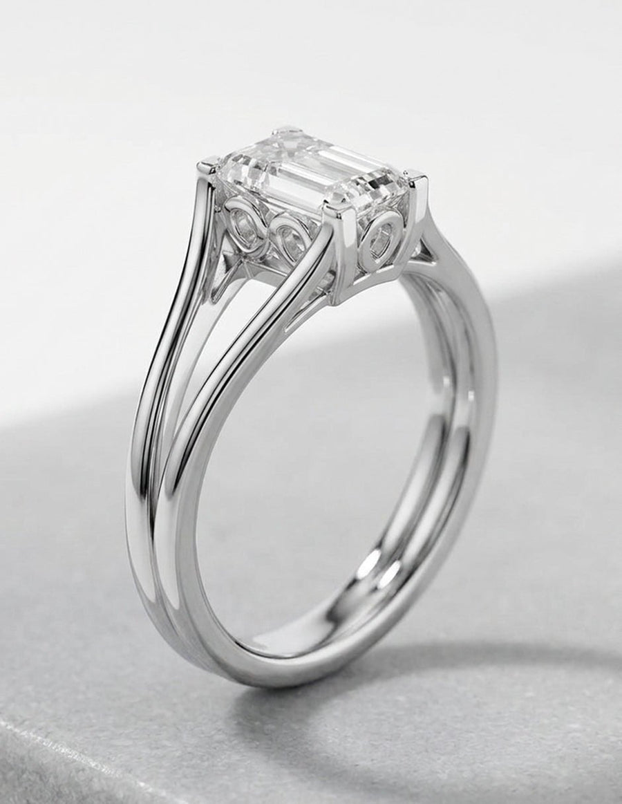 Anillo de Compromiso - solitario - AMORE112-EM-CZ