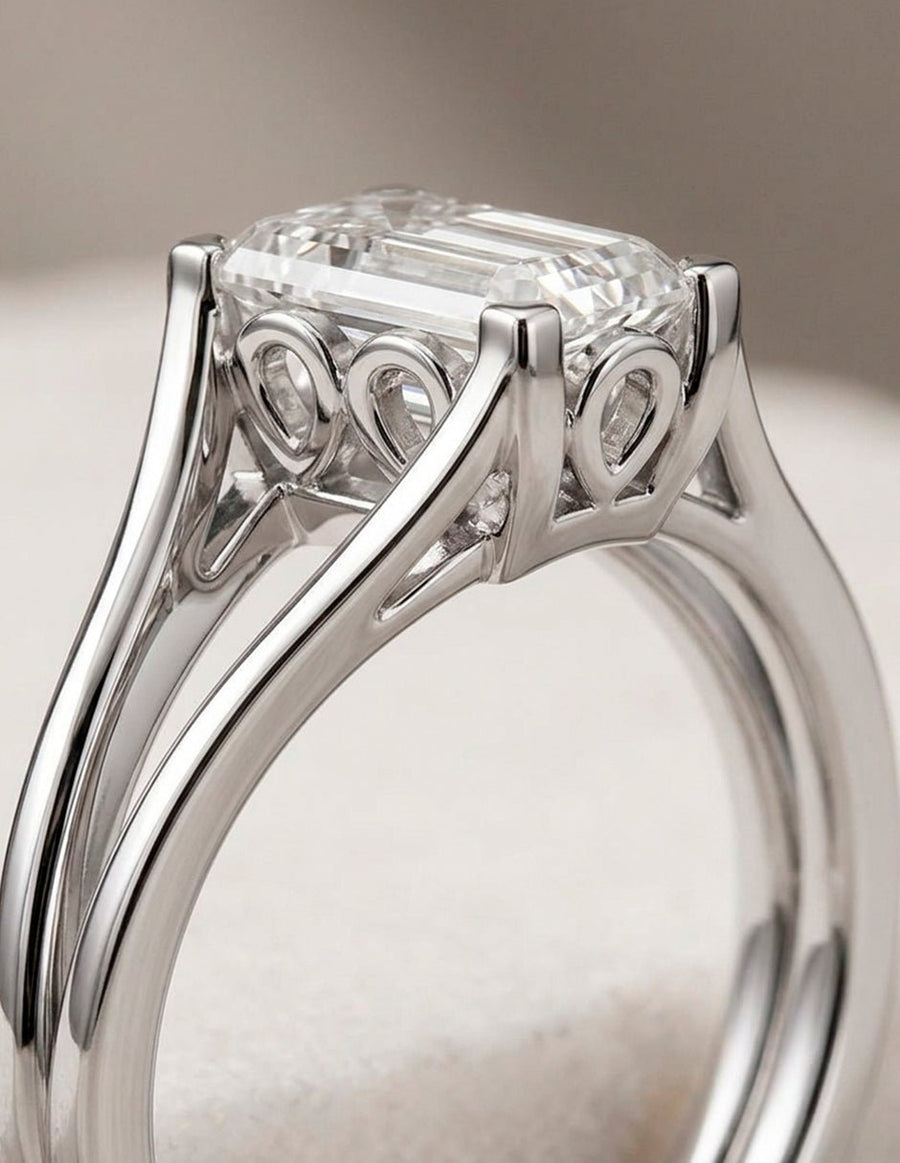 Anillo de Compromiso - solitario - AMORE112-EM-CZ