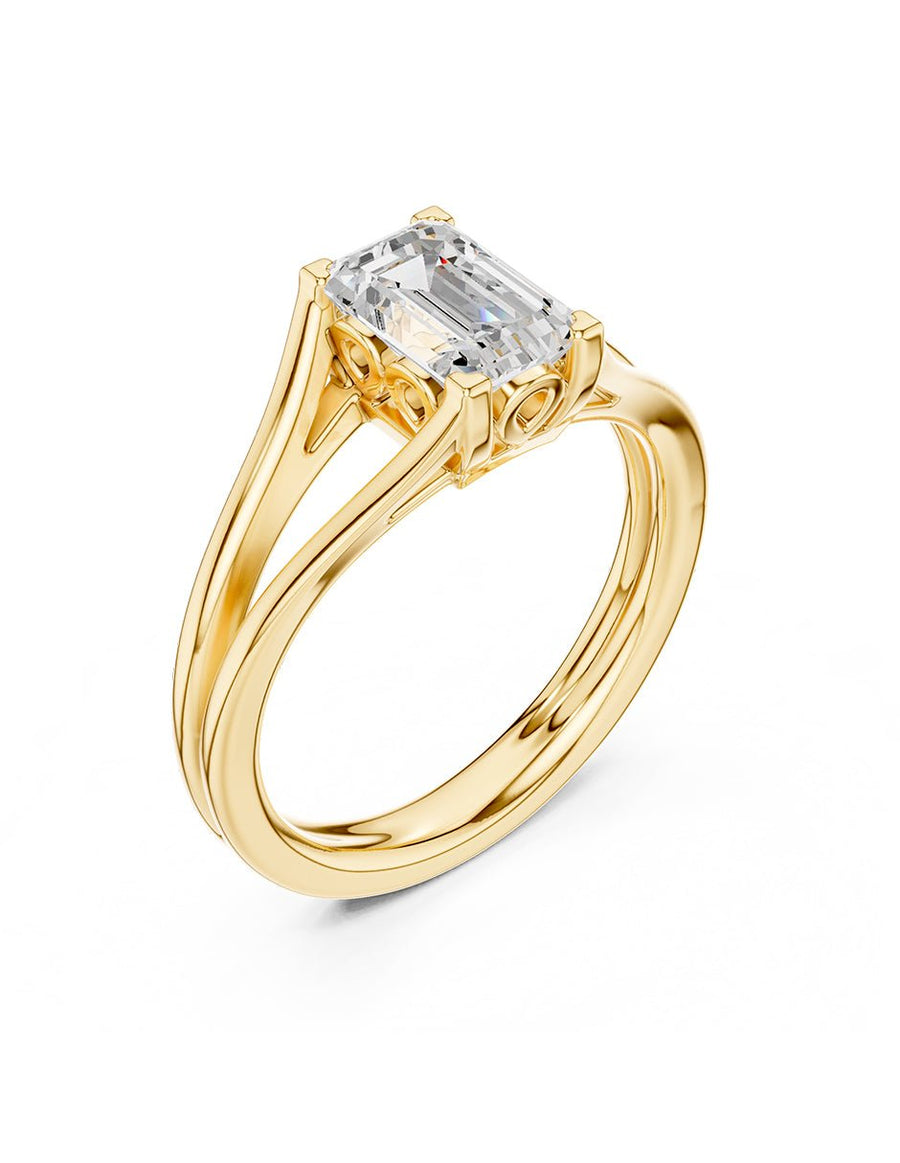 Anillo de Compromiso - solitario - AMORE112-EM-CZ