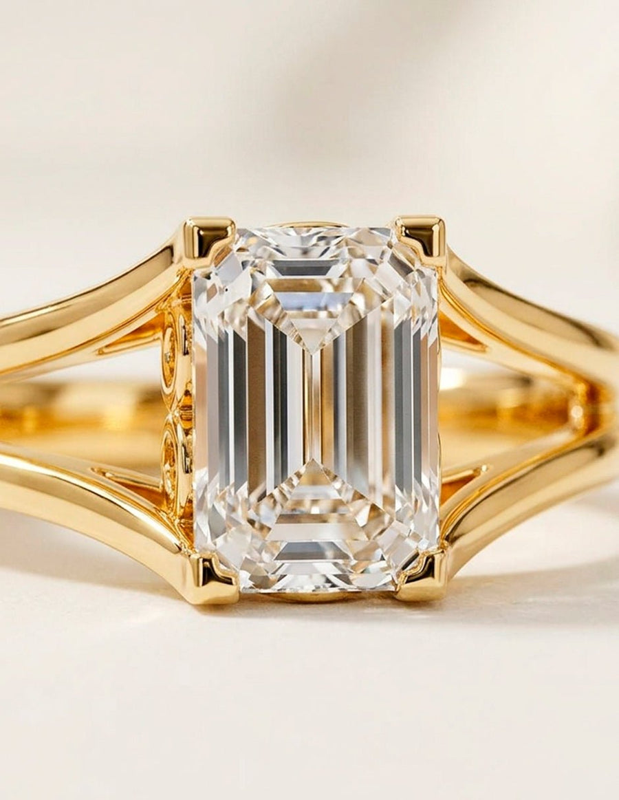 Anillo de Compromiso - solitario - AMORE112-EM-CZ