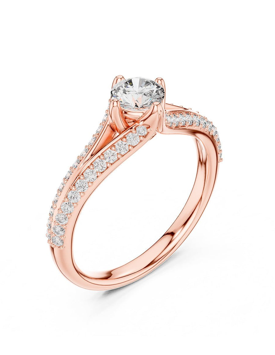 Anillo de compromiso - piedras Laterales - AMORE113-RD-LG