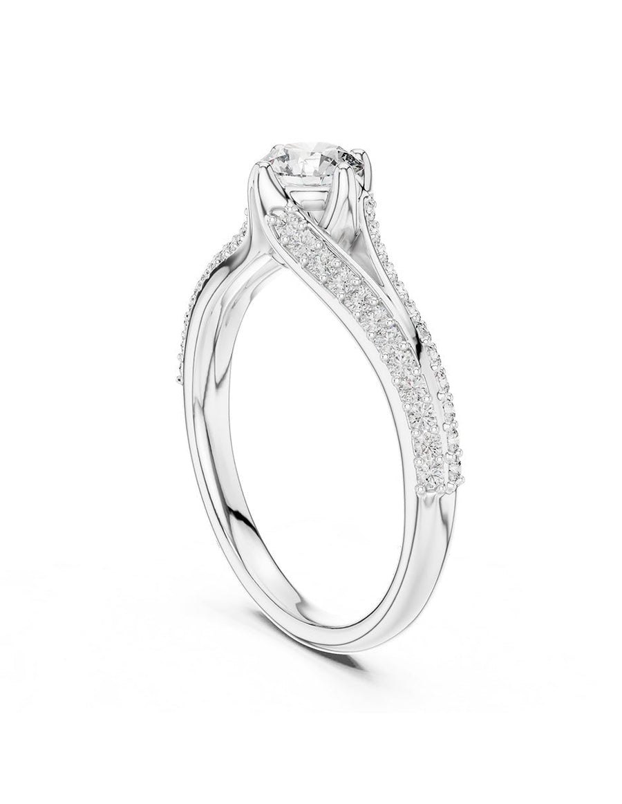 Anillo de compromiso - piedras Laterales - AMORE113-RD-LG