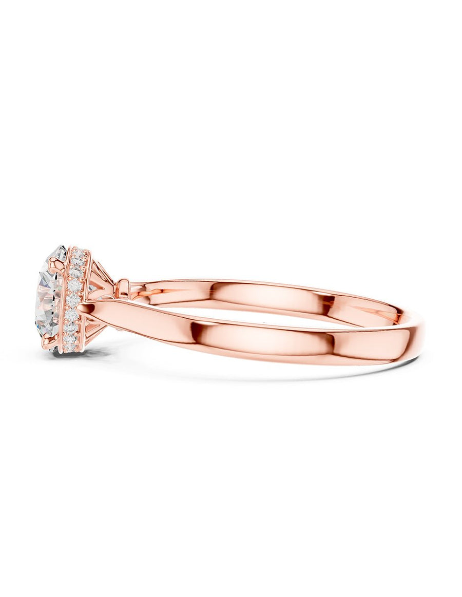 Anillo de compromiso - piedras laterales - AMORE114-RD-LG