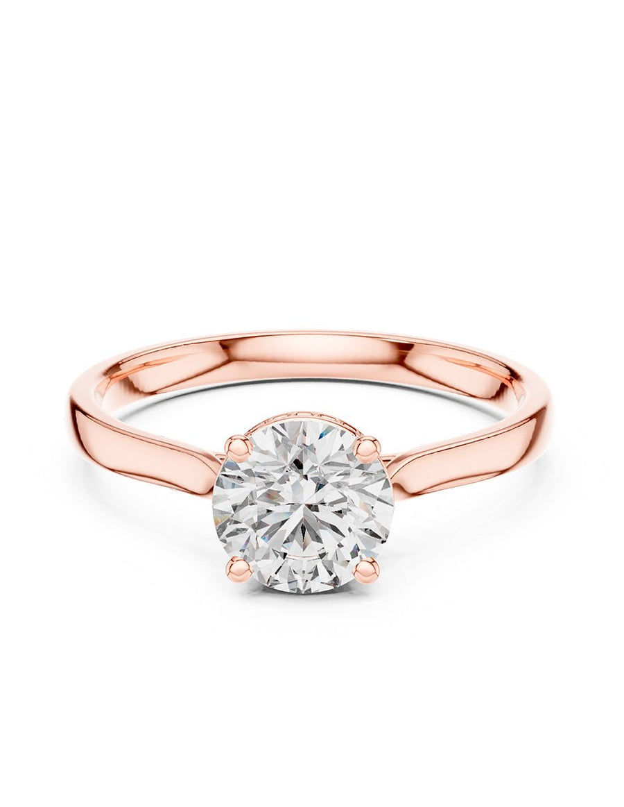 Anillo de compromiso - piedras laterales - AMORE114-RD-LG
