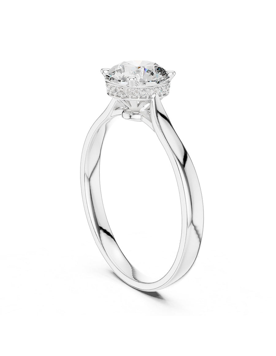 Anillo de compromiso - piedras laterales - AMORE114-RD-LG