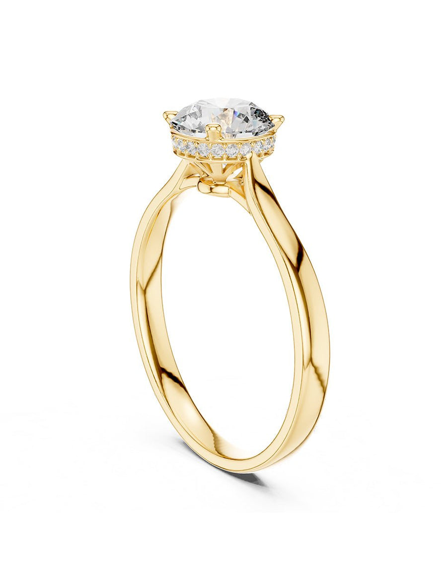 Anillo de compromiso - piedras laterales - AMORE114-RD-LG