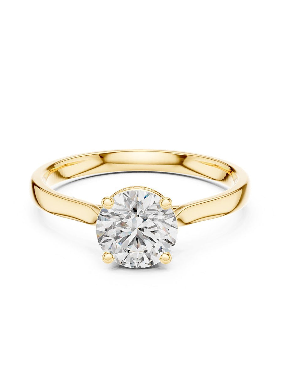 Anillo de compromiso - piedras laterales - AMORE114-RD-LG