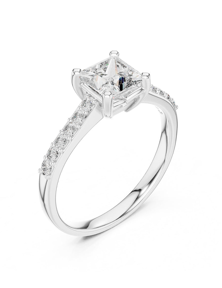 Montura para personalizar - piedras Laterales - AMORE115-PR