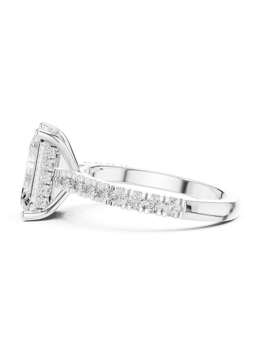 Anillo de compromiso - piedras laterales - AMORE117-EM-LG
