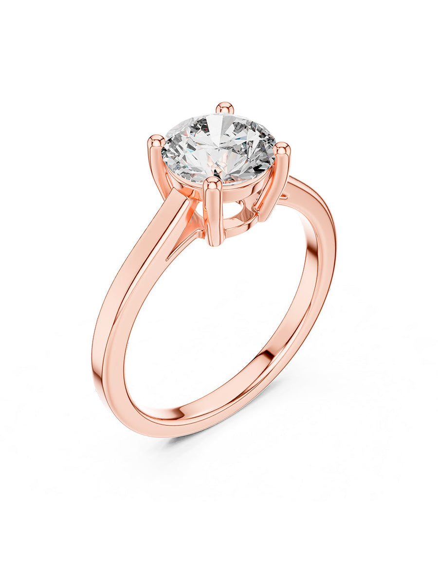 Anillo de Compromiso - solitario - AMORE12-RD-CZ