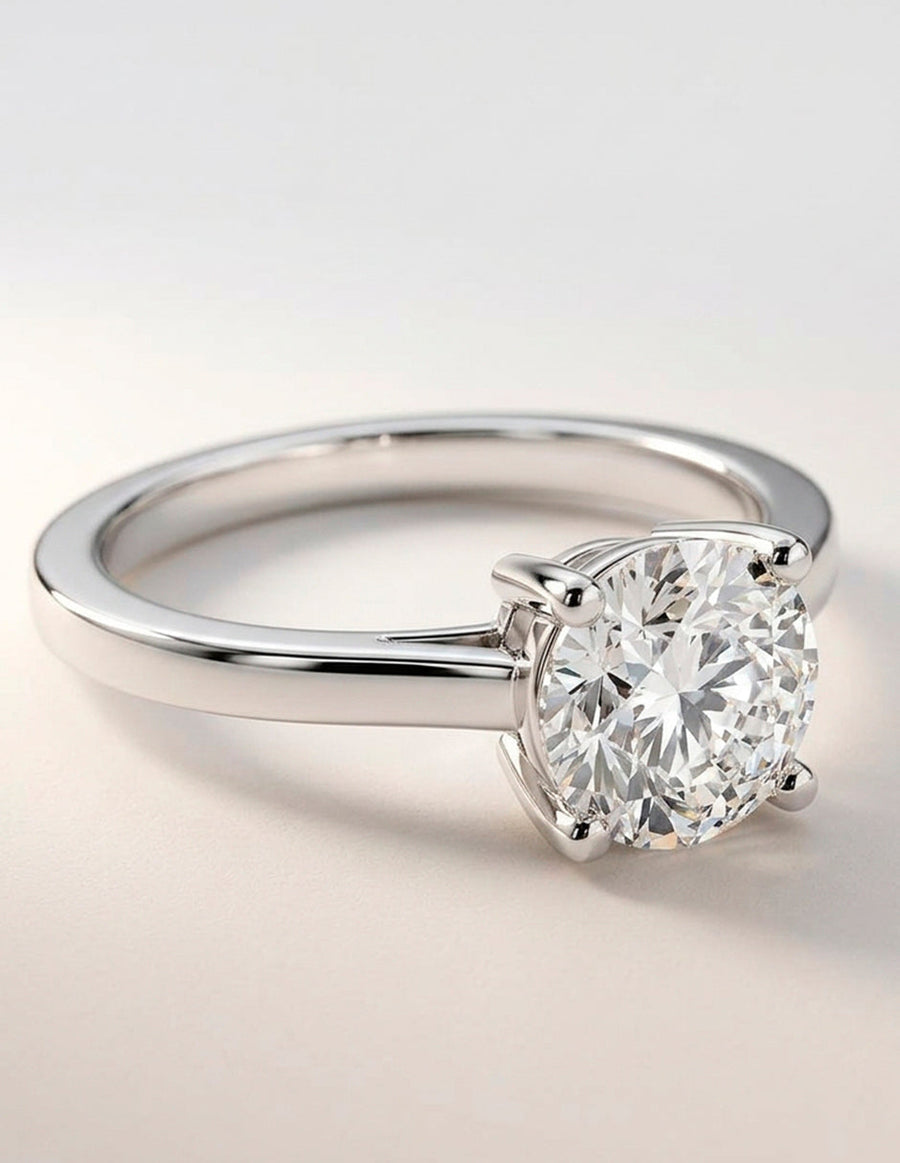 Anillo de Compromiso - solitario - AMORE12-RD-CZ