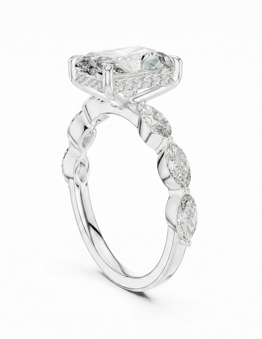 Montura para personalizar - piedras Laterales - AMORE120-EM