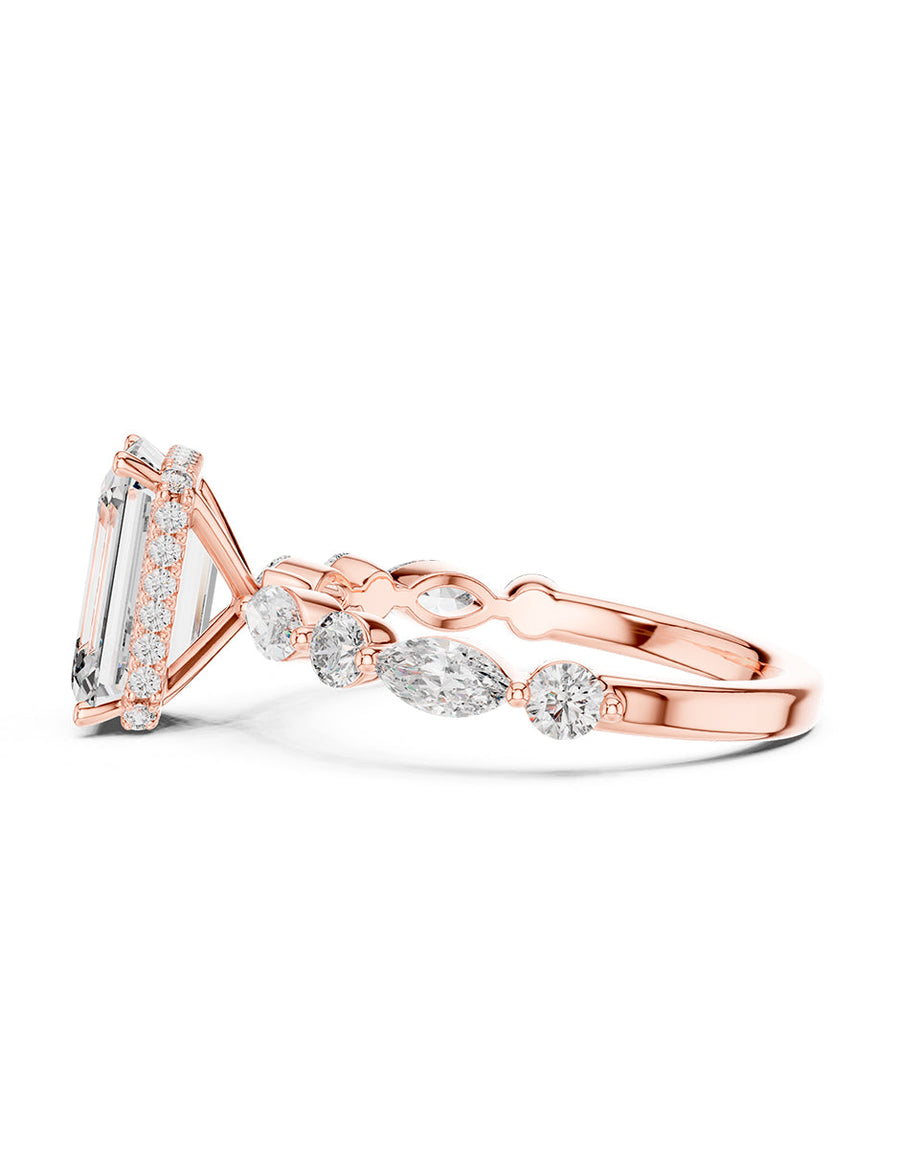 Montura para personalizar - piedras Laterales - AMORE123-EM