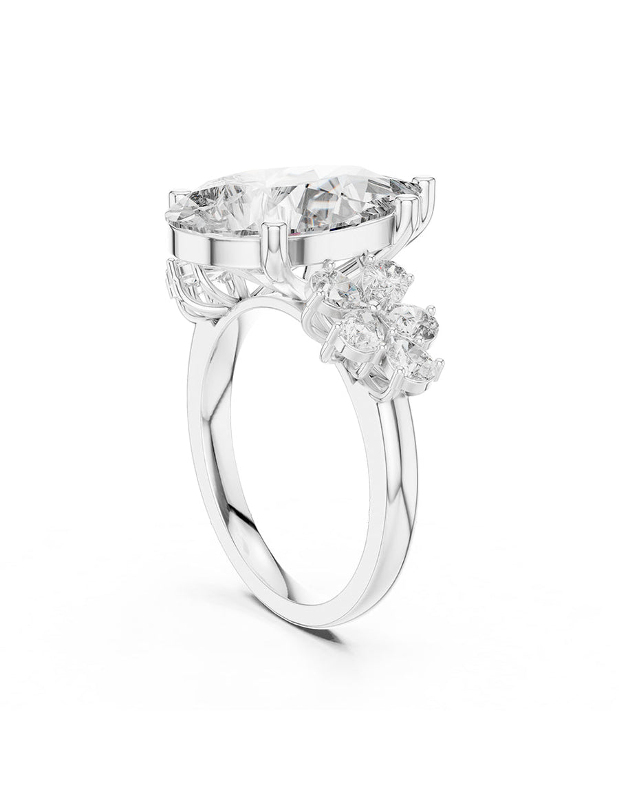 Anillo de compromiso - piedras laterales - AMORE128-PE-LG