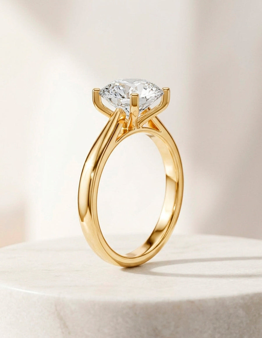 Anillo de Compromiso - solitario - AMORE13-RD-CZ