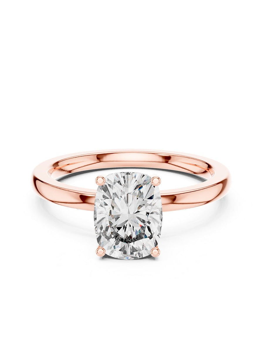 Anillo de compromiso - piedras laterales - AMORE130-CU-LG
