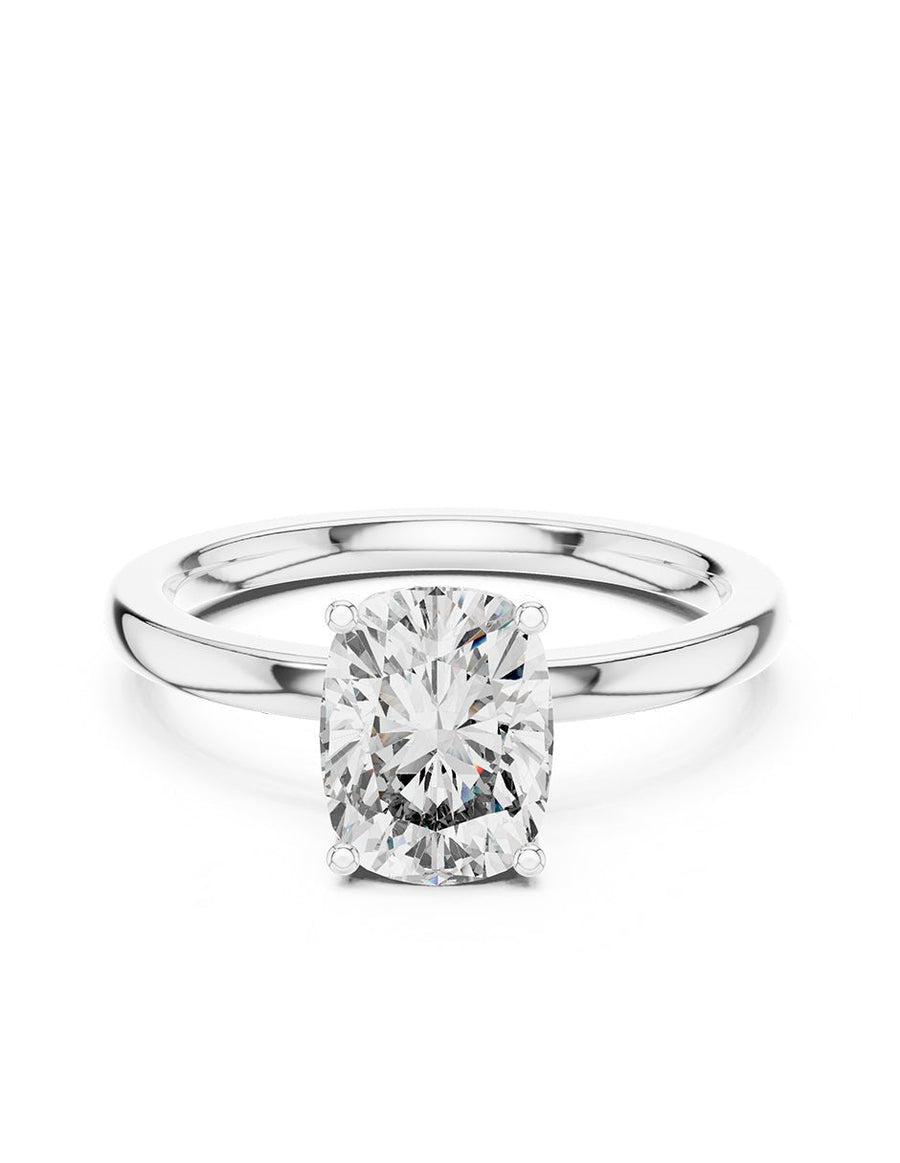 Anillo de compromiso - piedras laterales - AMORE130-CU-LG
