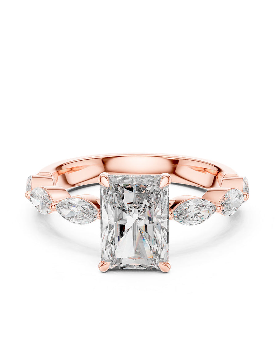 Montura para personalizar - piedras Laterales - AMORE131-EM