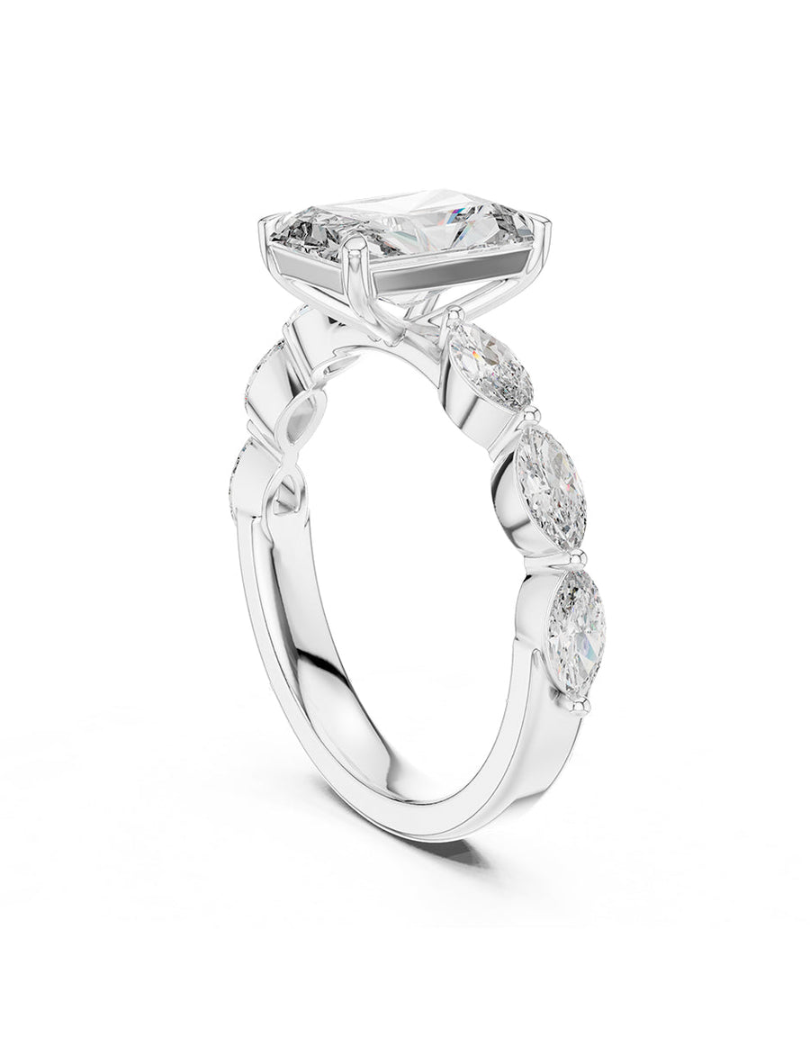 Montura para personalizar - piedras Laterales - AMORE131-EM