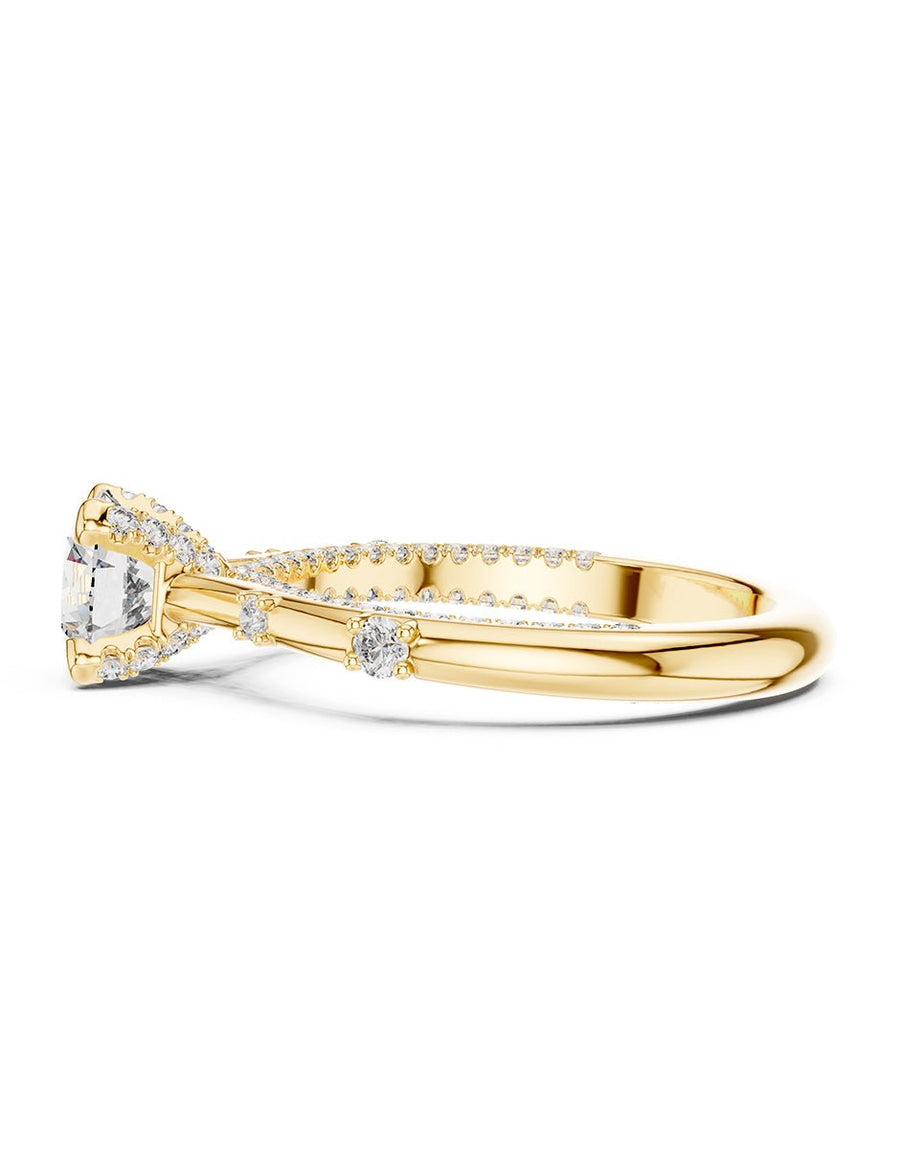 Anillo de compromiso - piedras laterales - AMORE132-RD-LG