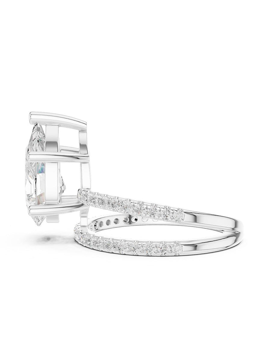 Anillo de compromiso - piedras laterales - AMORE134-PE-LG
