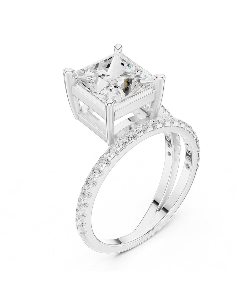 Montura para personalizar - piedras Laterales - AMORE134-PR