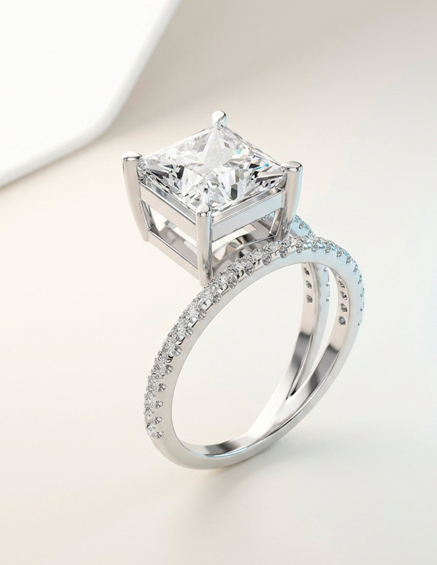 Montura para personalizar - piedras Laterales - AMORE134-PR
